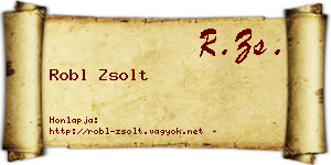 Robl Zsolt névjegykártya